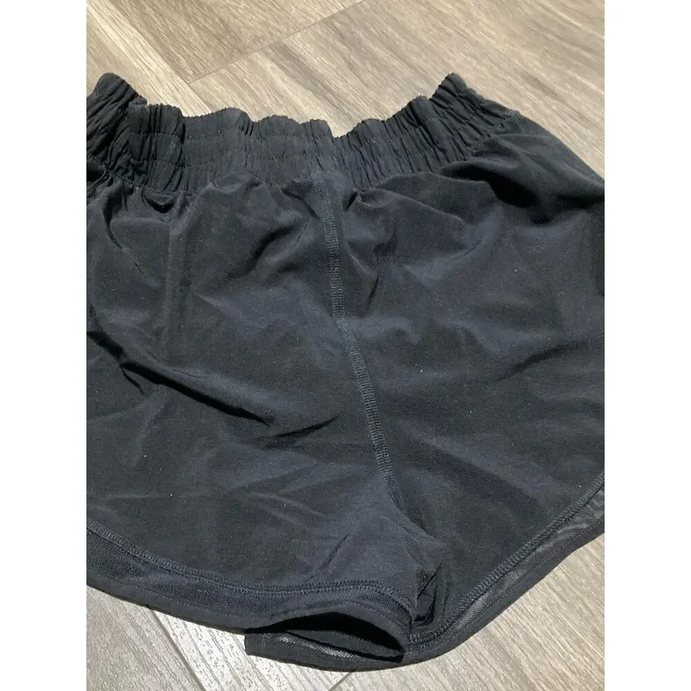 Aritzia Golden Black Running Shorts Elastic Waist Layered Size 4 Athletic Small
